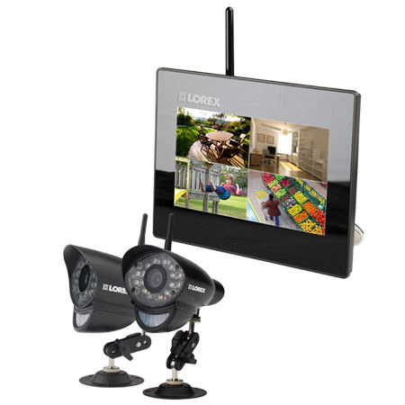 Lorex Digital Wireless Security System with LCD Picture Frame Monitor and Two Cameras