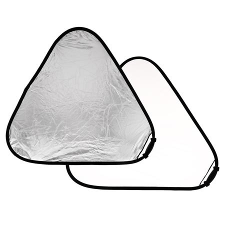 Lastolite Jumbo 58" Tri Grip Collapsable Triangular Reflector, Silver / White, with Built-in Holder. image
