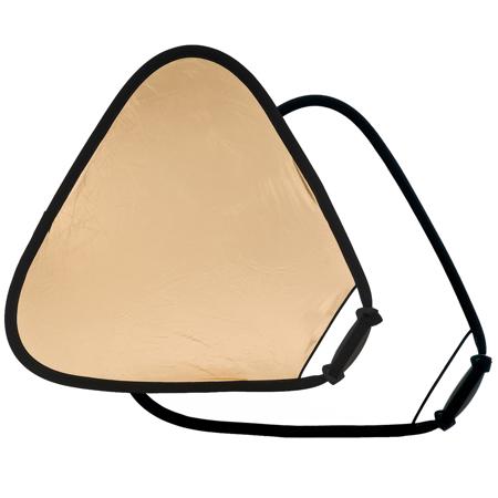 Lastolite 32" Tri Grip Collapsable Triangular Reflector, Gold / White, with Built-in Holder. image