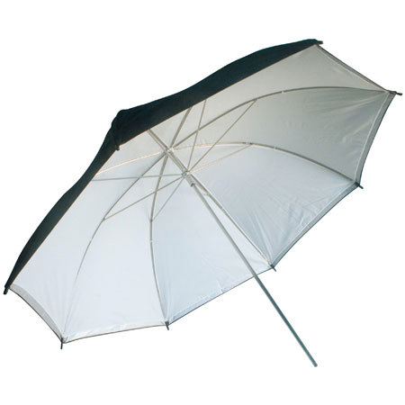 Adorama 33" White Interior Umbrella with Removeable Black Cover. image