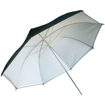 Adorama 40" White Interior Umbrella with Removeable Black Cover. image