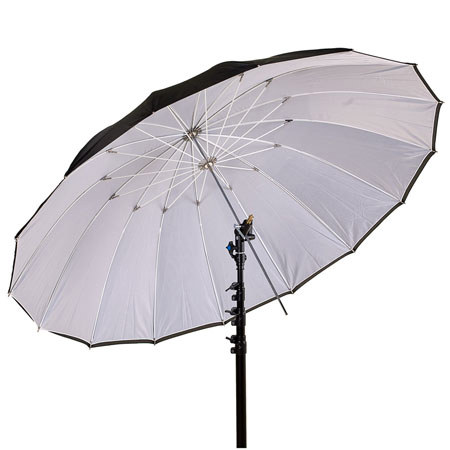 Adorama 60" White Interior Umbrella with Removeable Black Cover. image