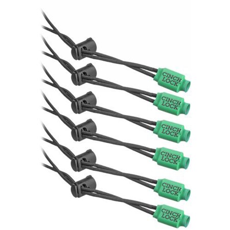 Lightware 6" Elastic Cinch Locks, Pack of Six.