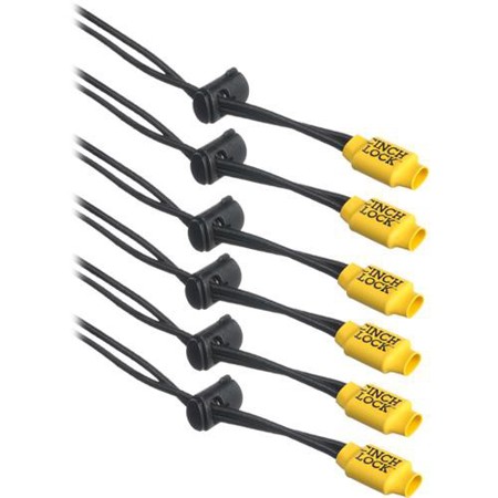 Lightware 8" Elastic Cinch Locks, Pack of Six.