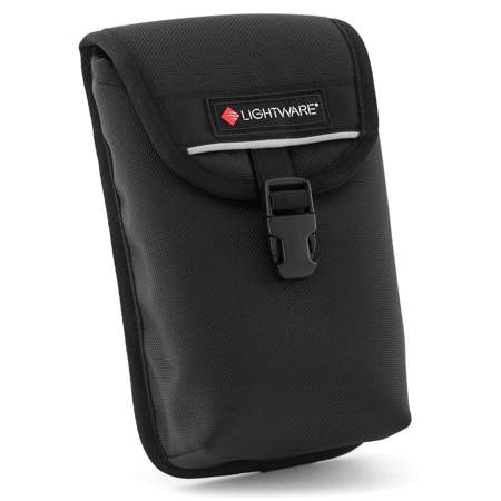 Lightware Soft Wide Meter or Battery Pack Belt Pouch, Buckle Closure & Belt Loops, Black