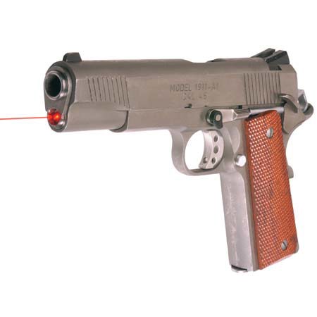 LaserMax Guide Rod Mounted Red Laser Sight for Many Government Style 1911 Hanguns with a 5&quot; Barrel, Polished Stainless Finish. image
