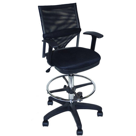 Martin Universal Design Comfort Mesh Executive Drafting High Chair, Black