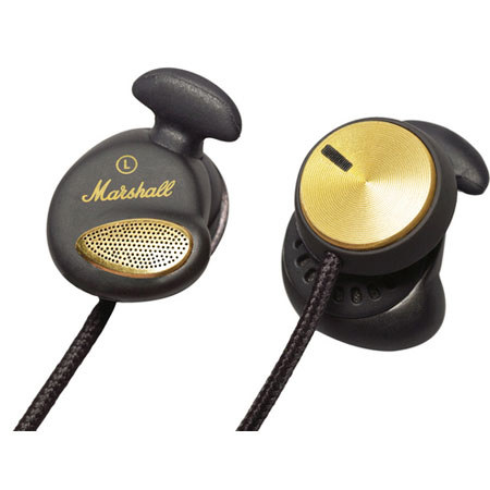 Marshall Audio Minor Headphone - In-Ear ClickEar Headphone, Cellphone Compatible with Inline Microphone and Remote, Tangle Resistant Fabric Cord