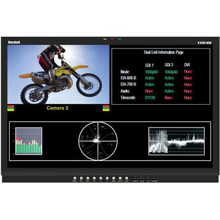 Marshall V-R261-DLW 26" High Definition Full Resolution In-Monitor Display LCD Rack Monitor with Dual Link/Waveform