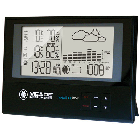 Meade TE636W Slim Line Personal Weather Station with Atomic Clock