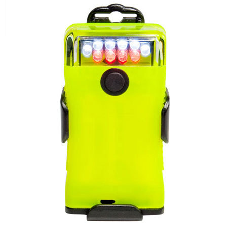 FoxFury Scout Tasker-Safety Right Angle Light with Phosphorescent Case, 6 White / 4 Red LED