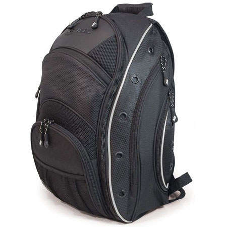 M-Edge EVO Ballistic Nylon 16" Laptop Backpack - Black with Silver Trim