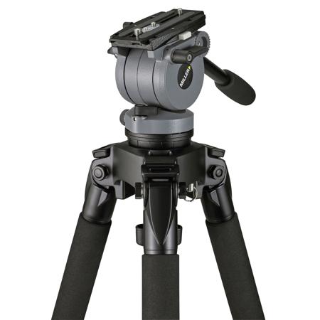 Miller DS-10, 182 Fluid Head with Quick Release & 75mm Ball Base for MiniDV/DVCAM Camcorders from 1-10 lbs.