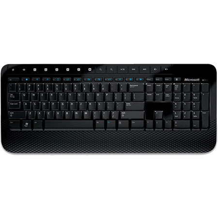 Microsoft Wireless Keyboard 2000, USB 2.0, 104 Keys, 2.4GHz Wireless Frequency Range, Up to 30' Wireless Range, Black