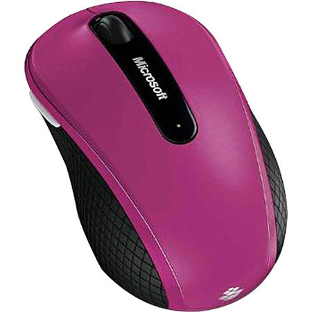 Microsoft Wireless Mobile Mouse 4000, USB, 4 x Button, Pink image