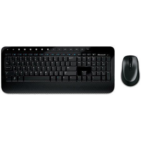 Microsoft Wireless Desktop 2000 Keyboard and Mouse, USB, Bluetrack, 2.4 GHz Wireless Frequency, 30' Wireless Frequency Range