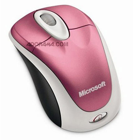 Microsoft BX3-00034 3-Button Wireless Optical Notebook Mouse for Windows and Mac, USB, Pink Dragon Fruit image