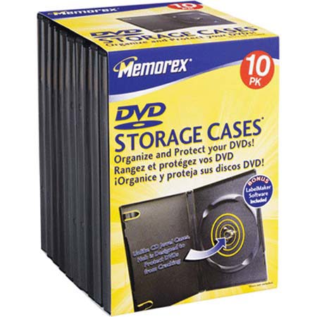 Memorex DVD Movie and Game Storage Cases, 10 Pack