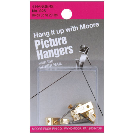 Moore 20lbs Hanger with Super Nail, 4 Pieces
