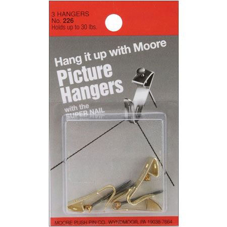 Moore 30lbs Hanger with Super Nail, 3 Pieces