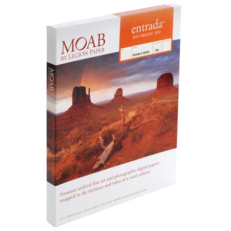 Moab Entrada Fine Art, 2-Side Inkjet Paper, Bright White Matte Surface, 22.5 mil., 300gms, 13" x 19", 25 Sheets. image