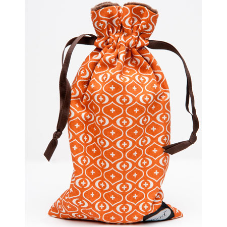 Mod Orange Print Bag, (Appx: 6x10.5") for Personal Accessories