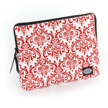 Mod Red and White Damask Tablet Sleeve