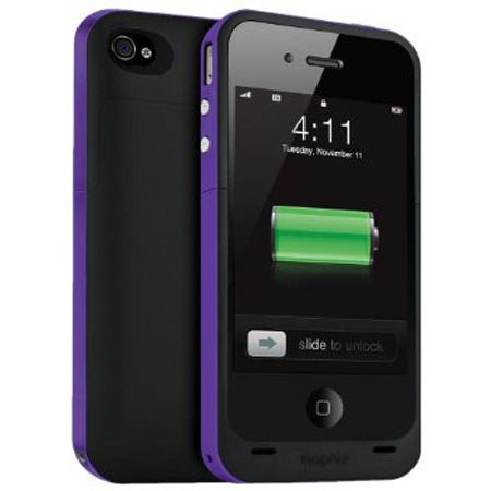 Mophie Juice Pack Plus Battery Pack for iPhone 4 & 4S, Purple