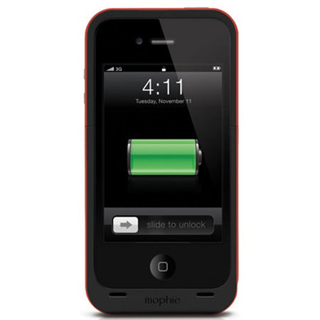 Mophie Juice Pack Plus Battery Pack for iPhone 4 & 4S, Red