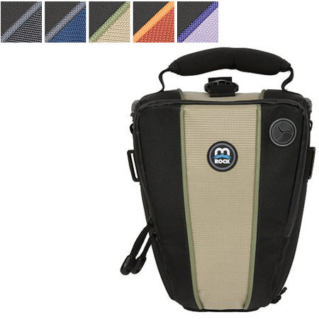 M-Rock Top Load Yellowstone 651 Holster Case for Standard dSLR Camera with Lens up to 4&quot;, Attached - Black / Red / Orange image