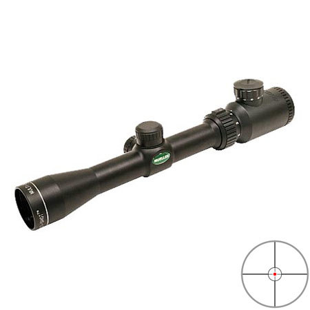 Mueller Optics 2-7x32mm Multi Shot Series Rifle & Shotgun Scope, Matte Black Finish with Illuminated Multi Purpose Cross Hair Reticle.