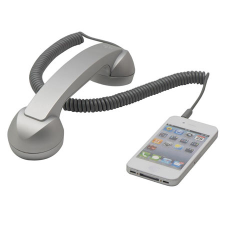 Native Union Retro Pop Handset for iPhone/iPad/iPod, Android Phones, Silver