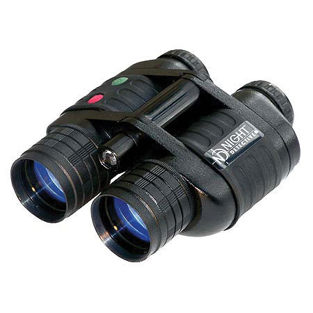 Night Detective B Quest 3 Night Vision 4x Binoculars with IR Illuminator, (Generation 1 Image Intensifier Tubes).