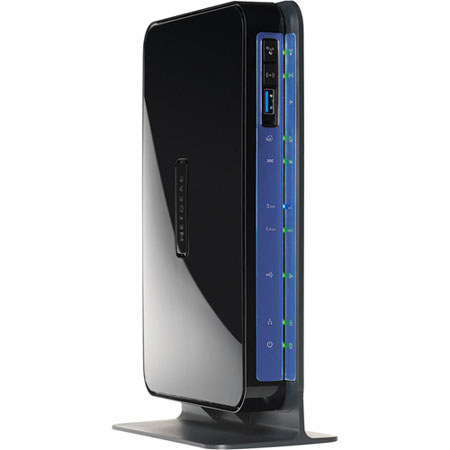 Netgear N600 Wireless Dual Band Gigabit ADSL2 + Modem Router, 600 Mbps Data Transfer Rate, 128MB RAM, USB 2.0