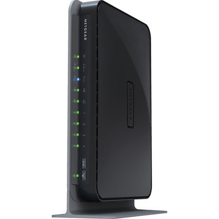 Netgear N600 Wireless Dual Band Gigabit Router, 300Mbps Transfer Speed, 64MB RAM, 8 Internal Antennas, 5 x Gigabit Ethernet Ports