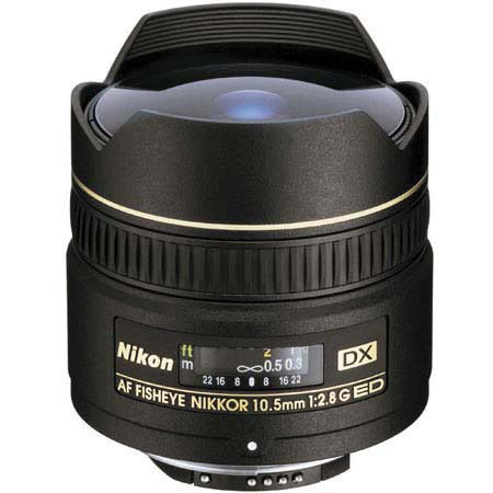 Nikon 10.5mm f/2.8G ED-IF DX Autofocus Fisheye Lens for Digital SLR Cameras - Refurbished by Nikon U.S.A. image