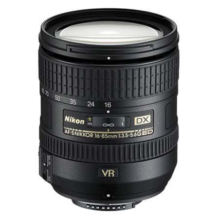 Nikon 16mm - 85mm f/3.5-5.6 AF-S DX ED (VR) Vibration Reduction Wide Angle Autofocus Zoom Lens - Refurbished by Nikon U.S.A. image