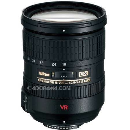 Nikon 18mm - 200mm f/3.5-5.6G ED IF AF-S DX VR Zoom-Nikkor Lens - Refurbished by Nikon U.S.A. image