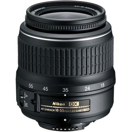 Nikon 18mm - 55mm f/3.5-5.6G ED II AF-S DX Wide Angle Autofocus Zoom Lens - Refurbished by Nikon U.S.A. image