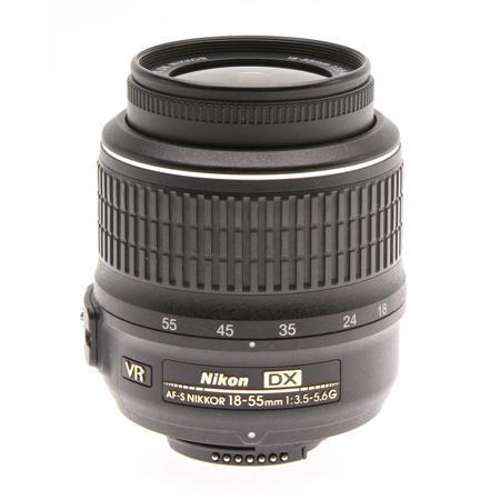 Nikon 18mm - 55mm f/3.5-5.6G AF-S DX (VR) Vibration Reduction Wide Angle Autofocus Zoom Lens, U.S.A. Warranty image