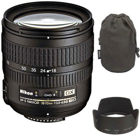 Nikon 18mm - 70mm f/3.5-4.5G ED IF AF-S DX Wide Angle Autofocus Zoom Lens, USA. image