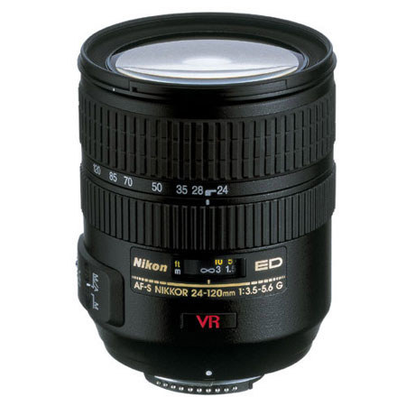 Nikon 24-120mm f/3.5-5.6G ED-IF AF-S VR (Vibration Reduction) Wide Angle Telephoto Zoom Nikkor Lens - Grey Market image