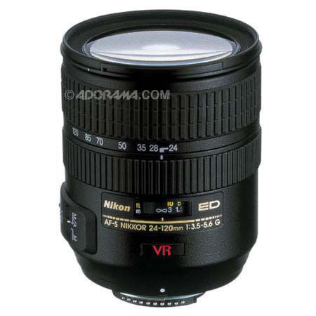 Nikon 24-120mm f/3.5-5.6G ED-IF AF-S VR (Vibration Reduction) Wide Angle Telephoto Zoom Nikkor Lens - USA Warranty image