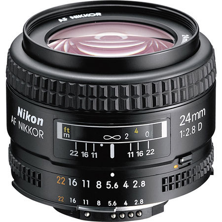 Nikon 24mm f/2.8D AF Nikkor Lens - with 5 Year U.S.A. Warranty image