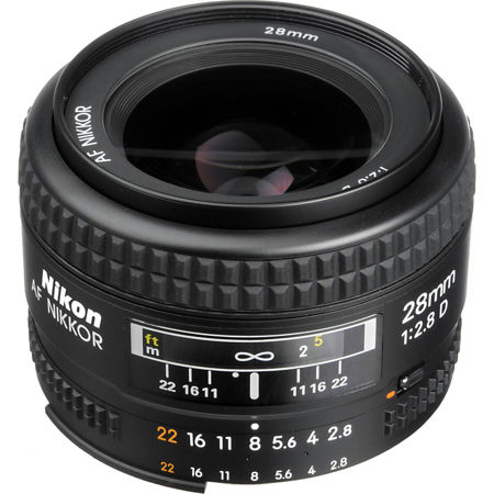 Nikon 28mm f/2.8D AF Wide Angle Nikkor Lens - with 5 Year U.S.A. Warranty image