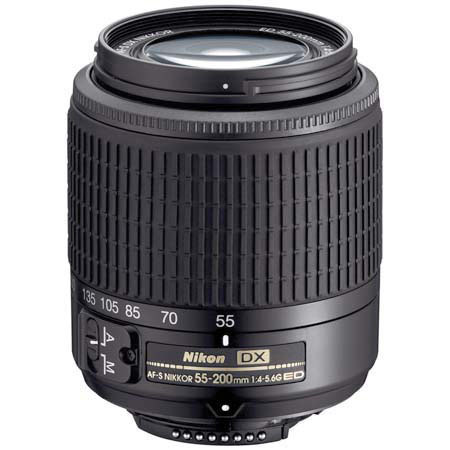 Nikon 55mm - 200mm f/4-5.6G ED AF-S DX Autofocus Zoom Lens - Refurbished by Nikon U.S.A. image