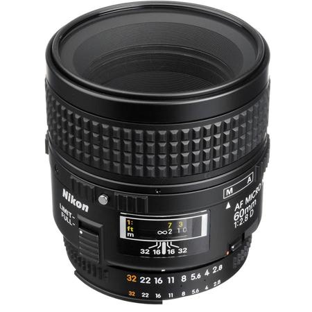 Nikon 60mm f/2.8D AF Micro-Nikkor Telephoto Auto Focus Lens - with 5 Year U.S.A. Warranty image