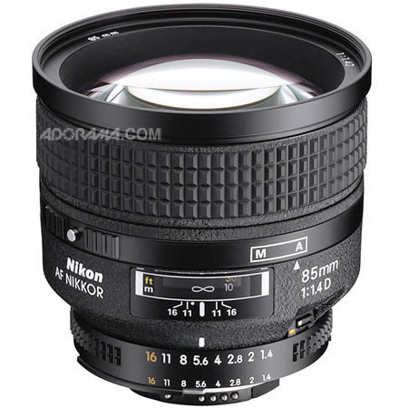 Nikon 85mm f/1.4D IF AF Telephoto Nikkor Lens with Hood - Gray Market image