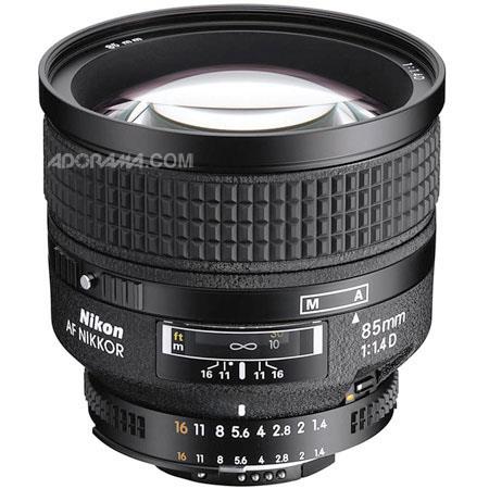Nikon 85mm f/1.4D IF AF Telephoto Nikkor Lens with Hood - U.S.A. Warranty