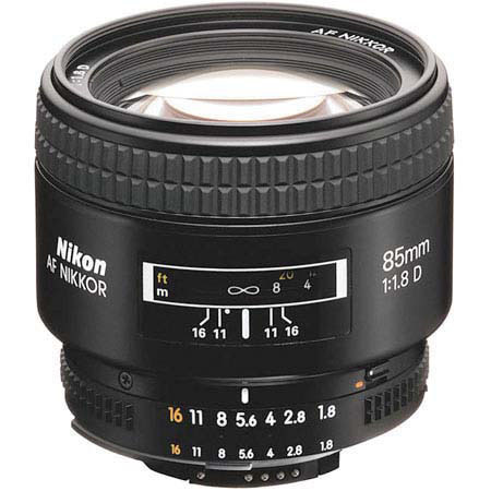 Nikon 85mm f/1.8D AF Telephoto Nikkor Lens with Hood - Refurbished by Nikon U.S.A. image
